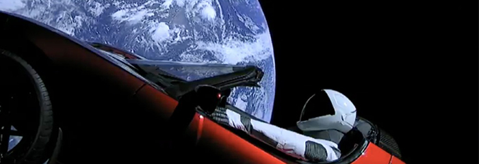 A Tesla in space: Is there method in the madness?